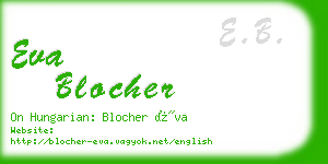 eva blocher business card
